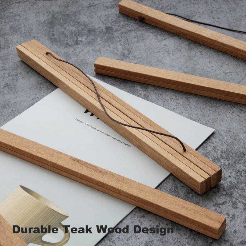 FALAMON 2 Pack Magnetic Poster Hanger Frame, 20x16 20x24 20x28 20x30 Teak Wood Magnet Poster Frame for Hanging Posters, Prints, Photos, Pictures, Maps, Scrolls, and Canvas Artwork - Image 3